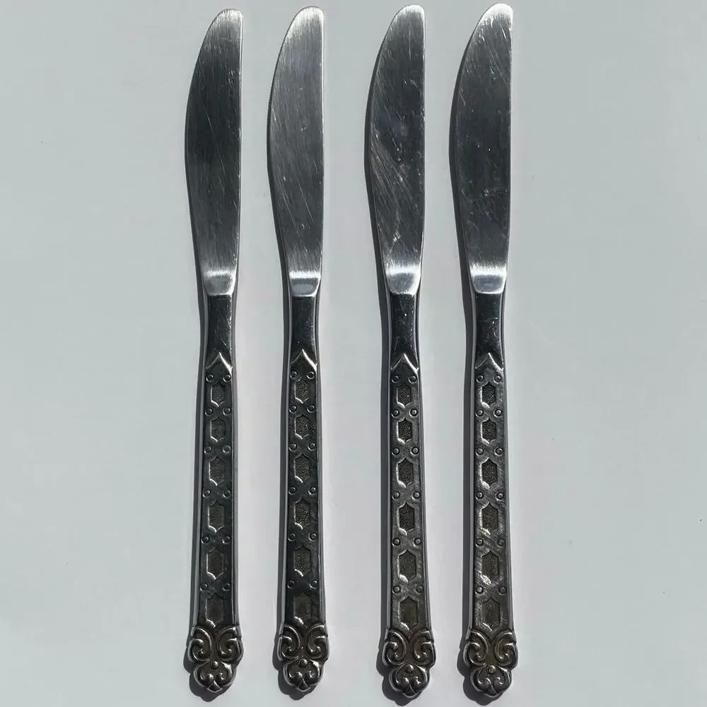 Lot of 4 Oneida Northland SAN FRANCISCO Stainless Korea Dinner Knives 8.5